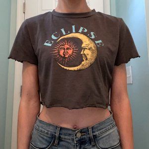 Romwe Eclipse Crop Top